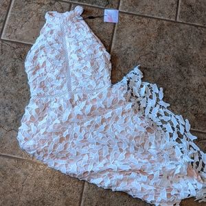 Lace detail maxi dress